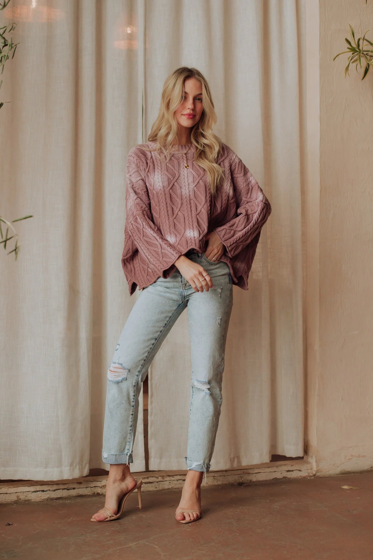 Cable Knit Sweater - 2 Colors