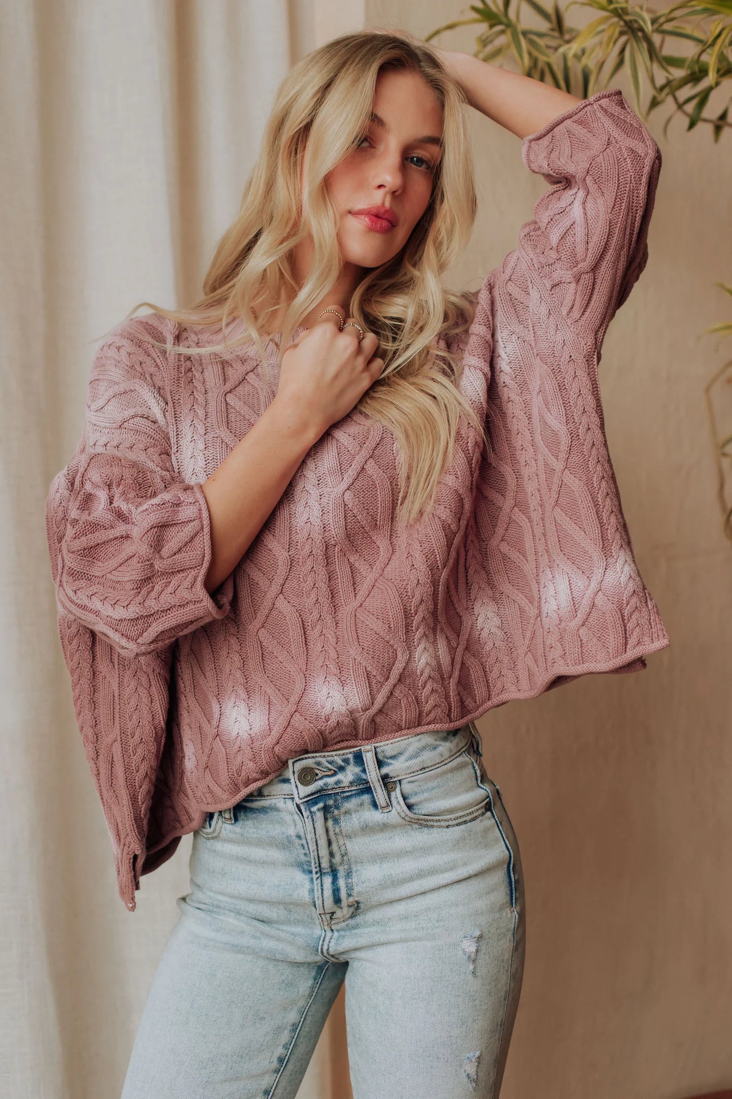 Cable Knit Sweater - 2 Colors