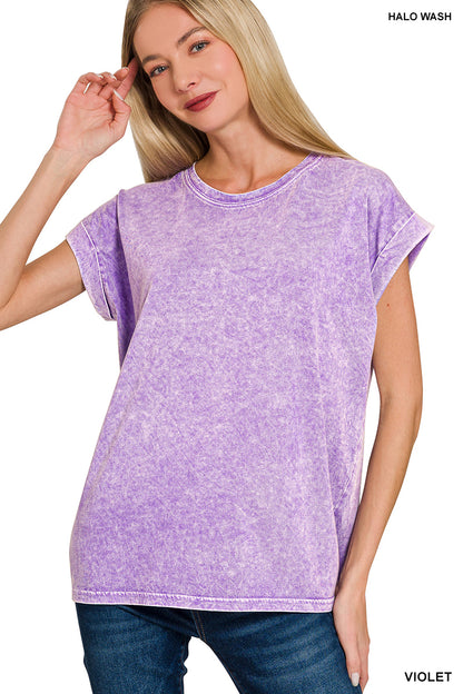 Halo Washed Cuffed Tee