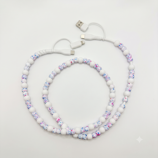 Beaded 4-in-1 Charging Cable | USB-C, Lightning & USB Compatible