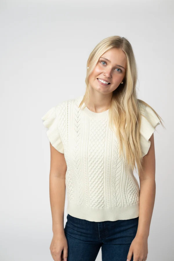 Felicity Flutter Sweater Top