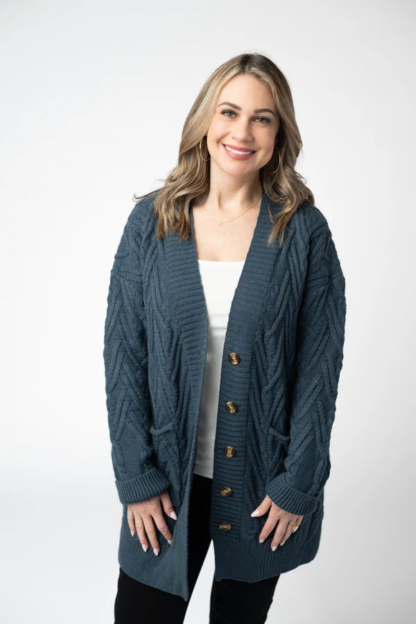 Brooks Button Sweater Cardigan - 4 Colors
