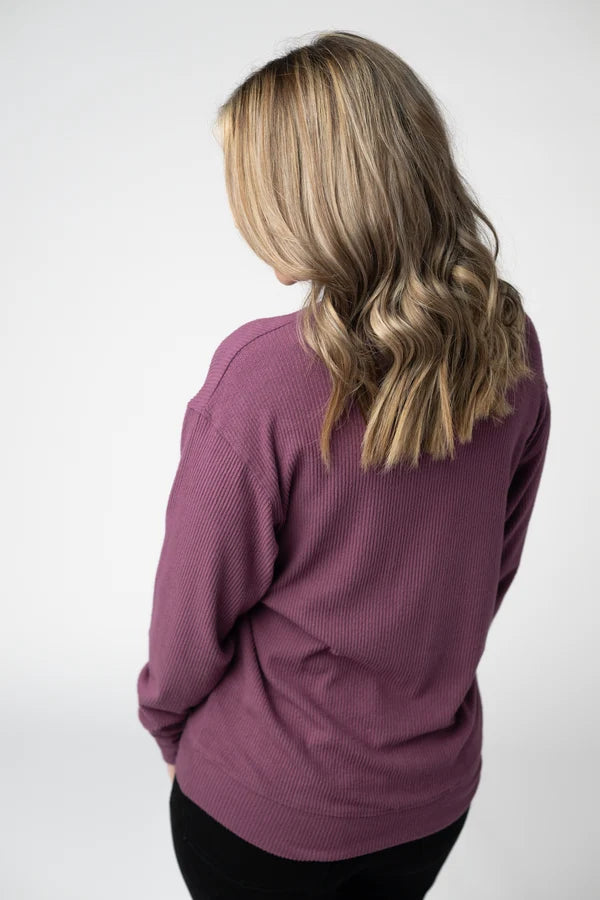 Corrine Ribbed Pullover Top - 4 Colors