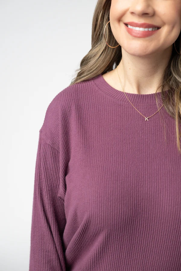 Corrine Ribbed Pullover Top - 4 Colors