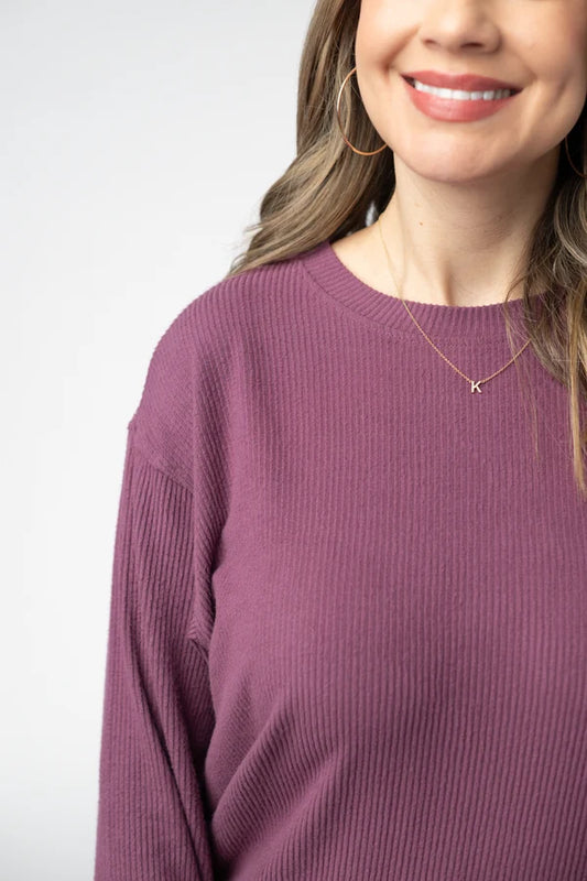 Corrine Ribbed Pullover Top - 4 Colors