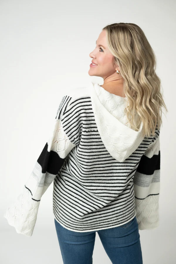 Monochrome Colorblock Hoodie