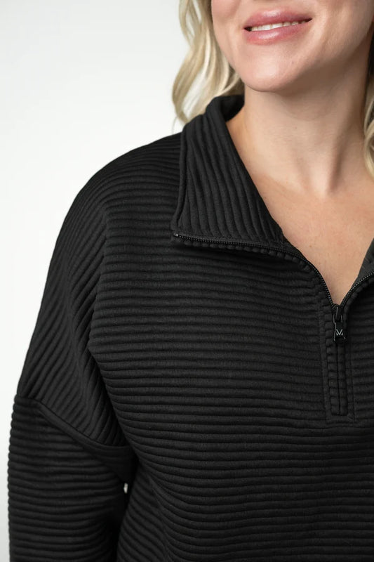 Tatum Quarter Zip - Black
