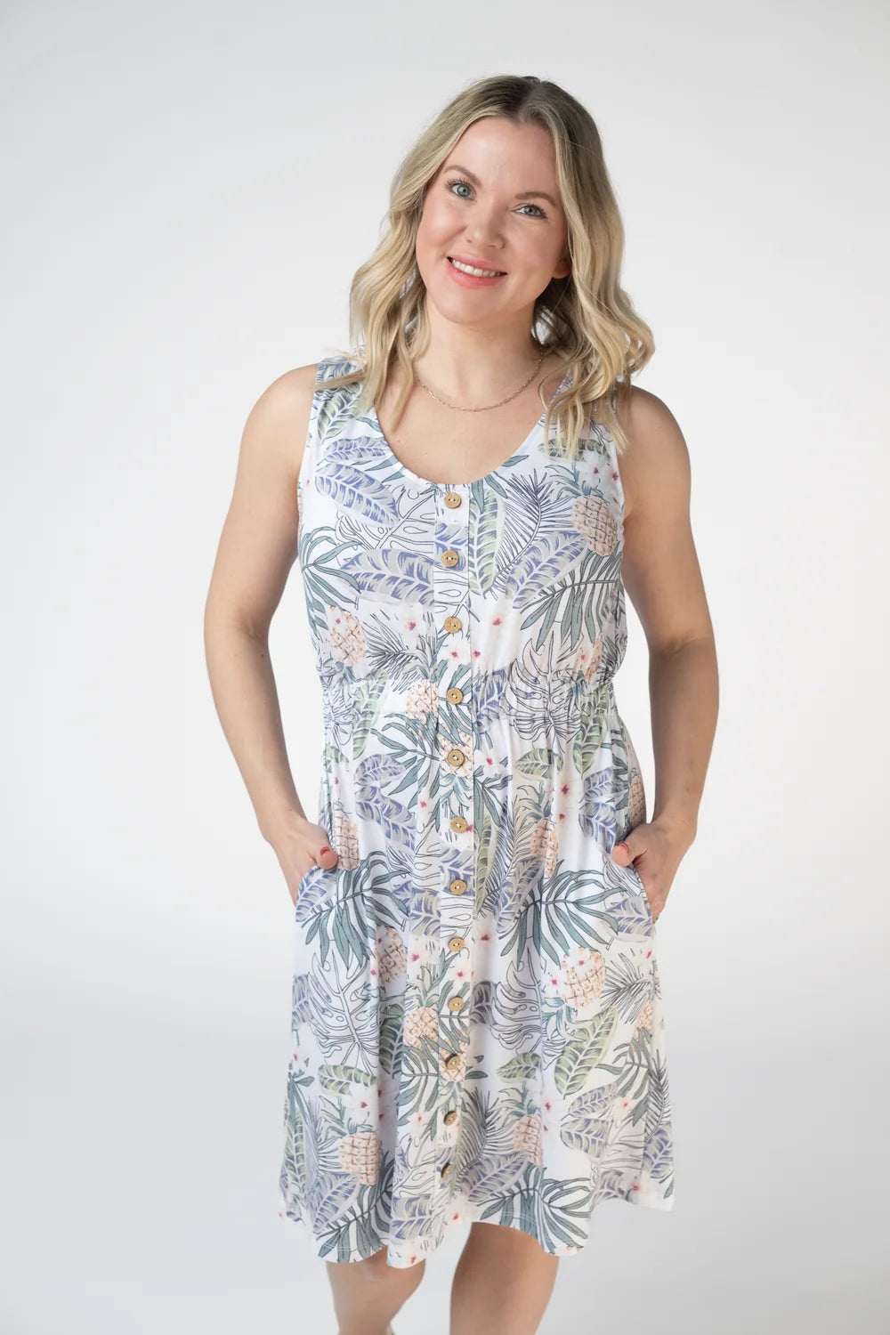 Beverly Button Dress - 5 Colors