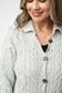 Confetti Dot Cable Cardigan Jacket- Grey