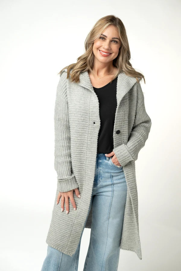 Lillian Long Hooded Cardigan