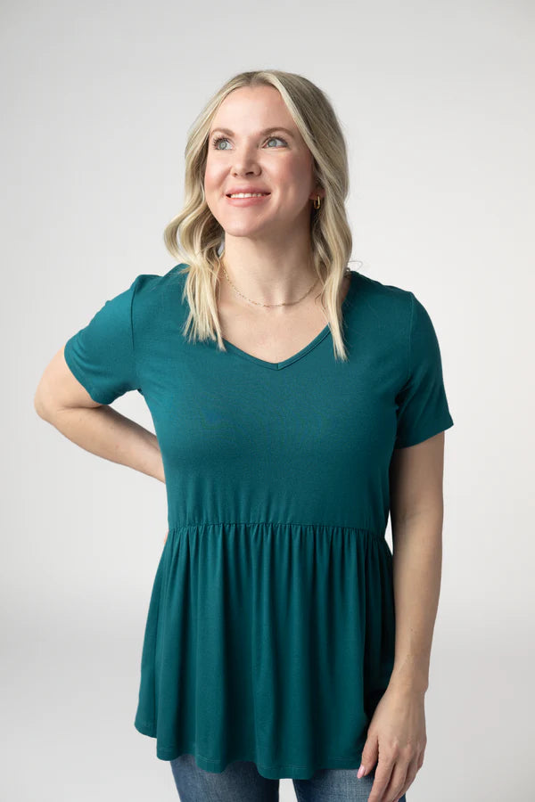 Sarah Ruffle Short Sleeve- 4 Colors/Patterns