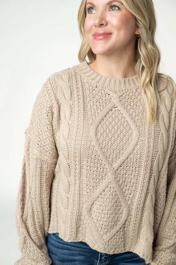 Cable Knit Sweater - 4 Colors
