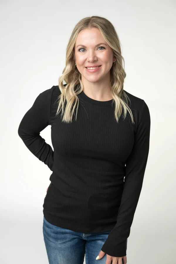 Reese Ribbed Long Sleeve Top - 3 Colors
