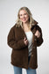 Teddy Oversized Shacket - Brown