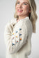 Micro Flower Sweater- Ivory