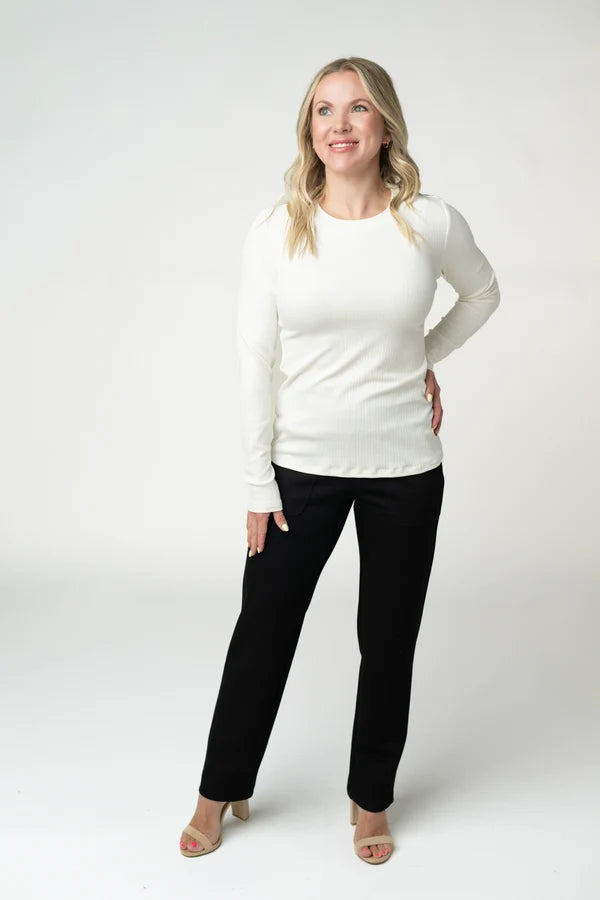 Reese Ribbed Long Sleeve Top - 3 Colors