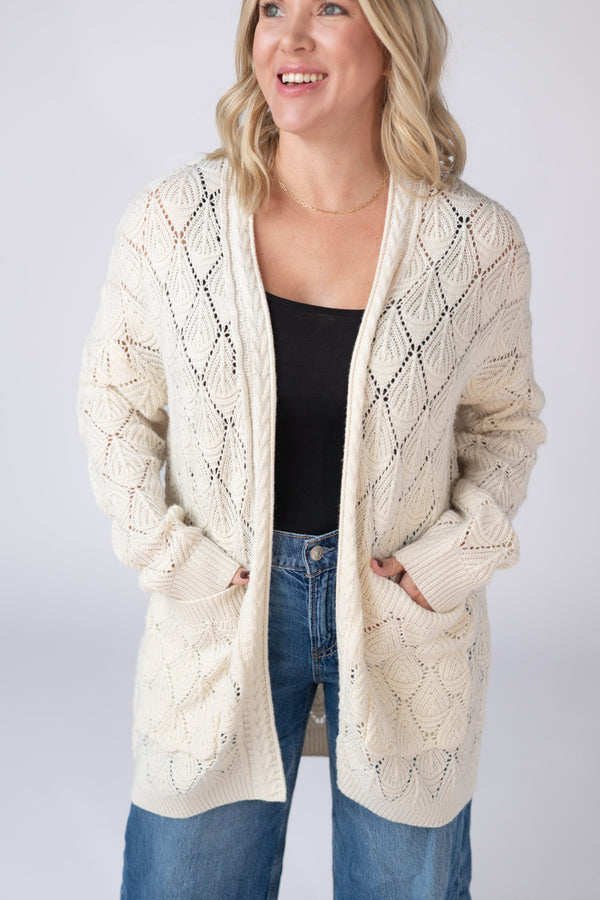 Open Knit Cardigan- 3 Colors