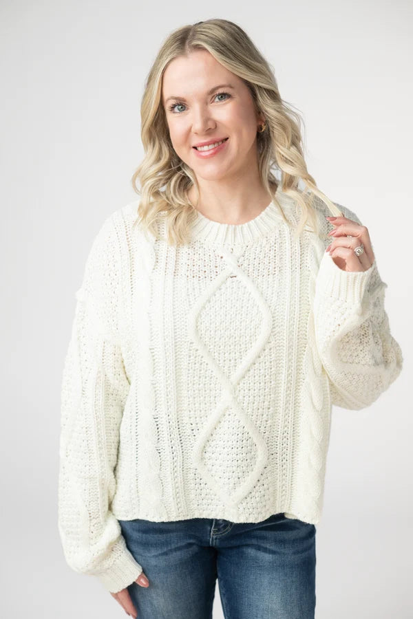 Cable Knit Sweater - 4 Colors