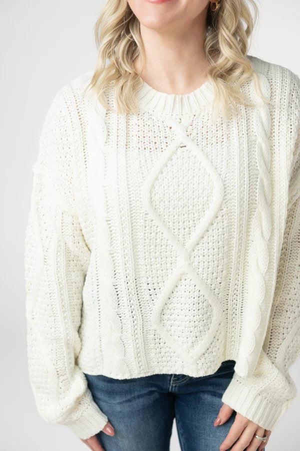 Cable Knit Sweater - 4 Colors