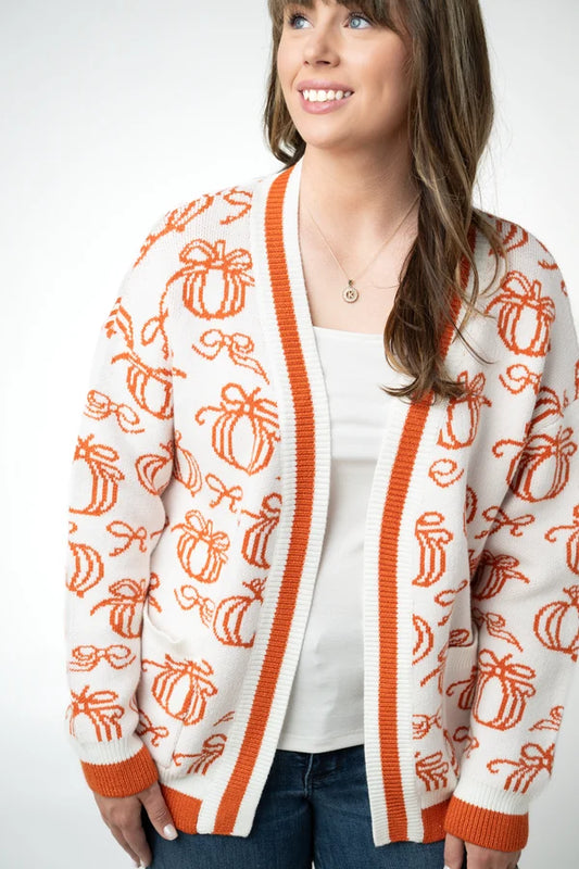 Pumpkins Pocket Cardigan