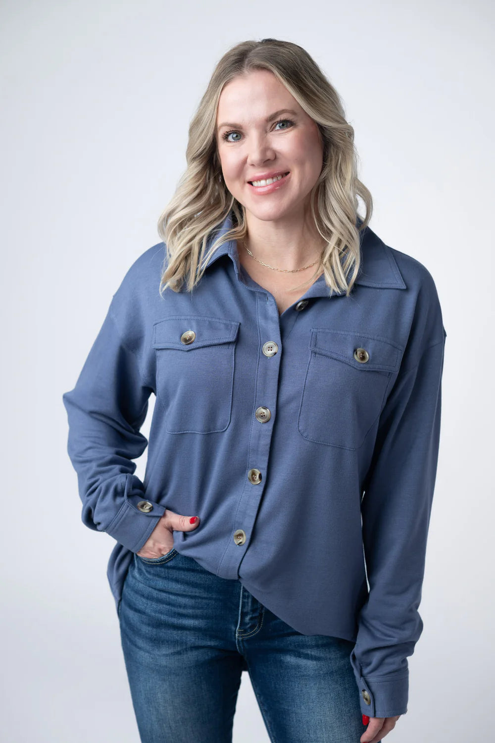 Brenna Button Down Top - 4 Colors