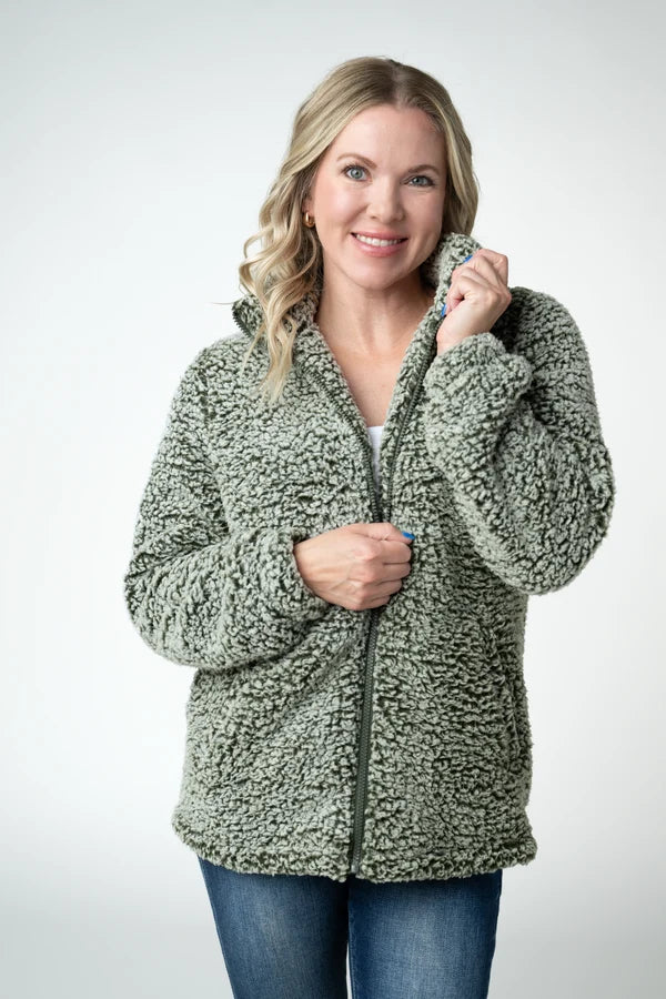 Two Tone Fullzip Sherpa - 2 Colors