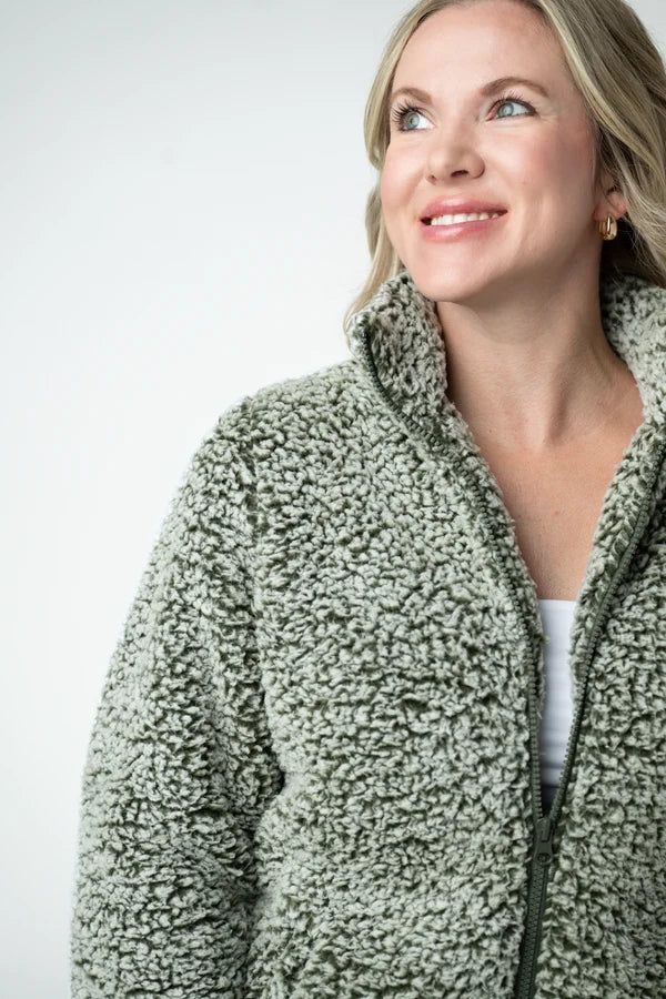 Two Tone Fullzip Sherpa - 2 Colors