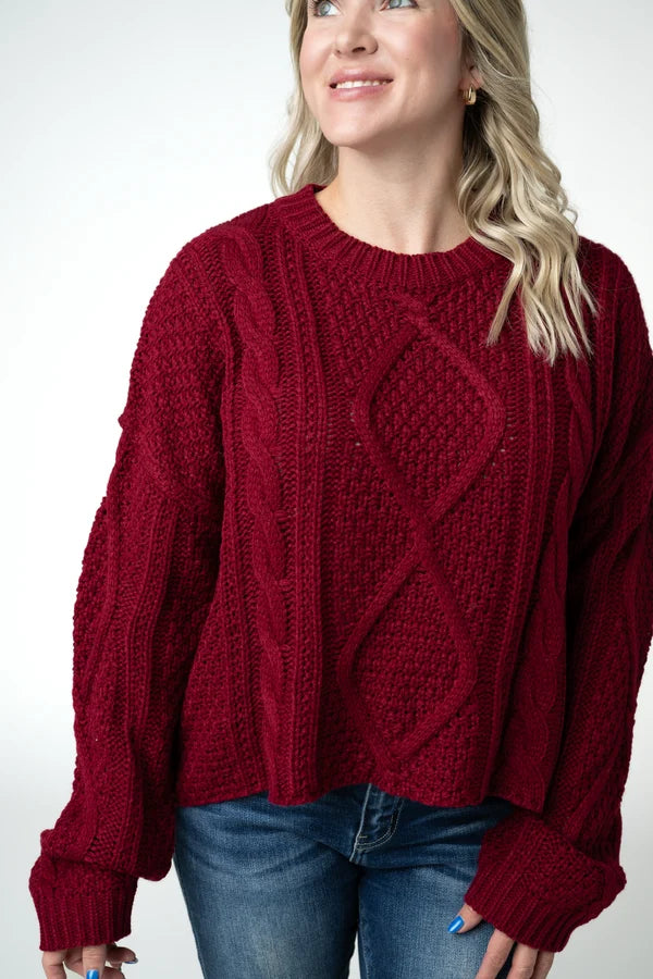 Cable Knit Sweater - 4 Colors
