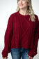 Cable Knit Sweater - 4 Colors