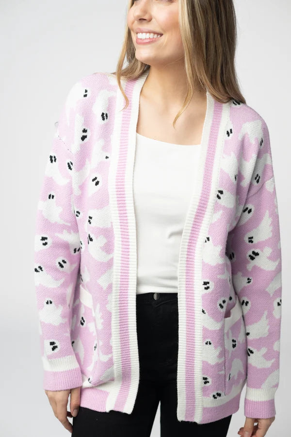 Ghost Pocket Cardigan - Lilac