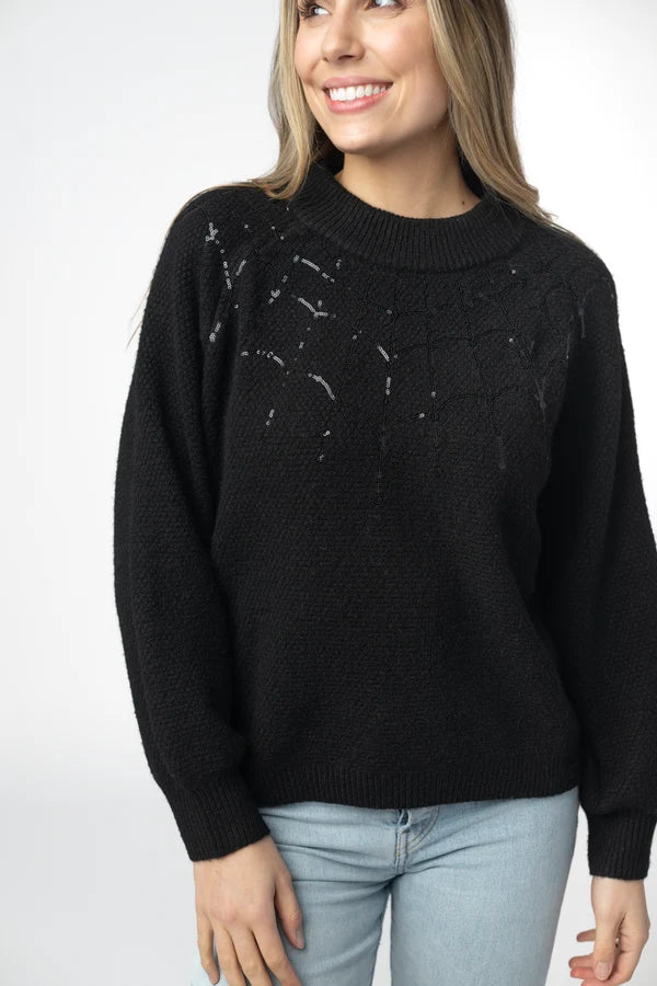 Sequin Webs Sweater