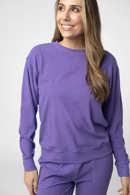 Corrine Ribbed Pullover Top - 4 Colors