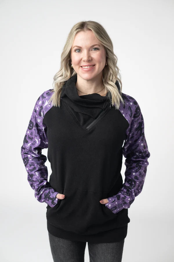Zoey ZipCowl Sweatshirt - 2 Halloween Colors