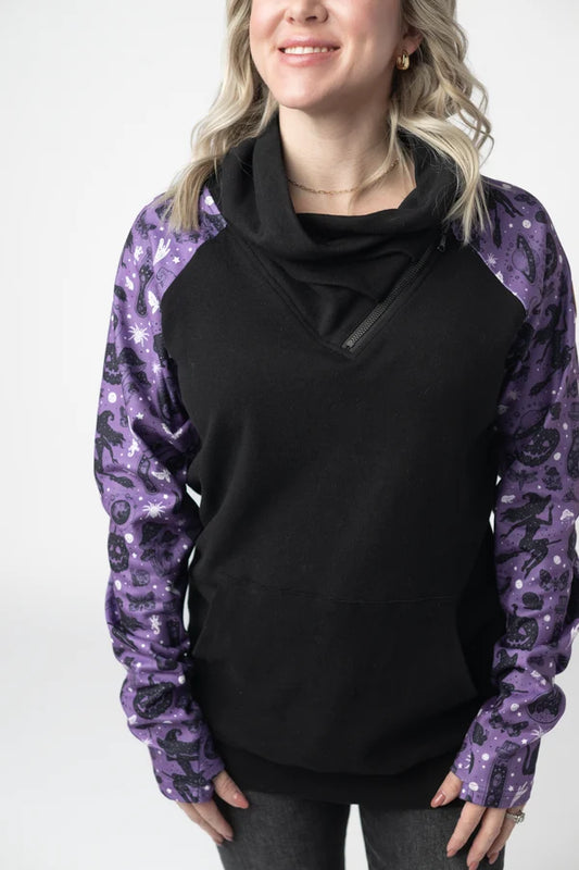 Zoey ZipCowl Sweatshirt - 2 Halloween Colors