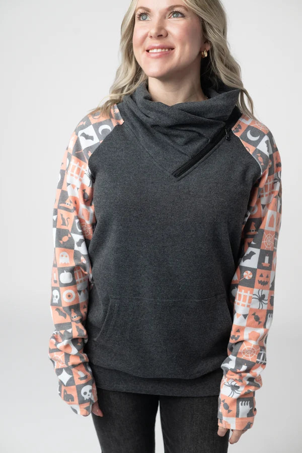 Zoey ZipCowl Sweatshirt - 2 Halloween Colors