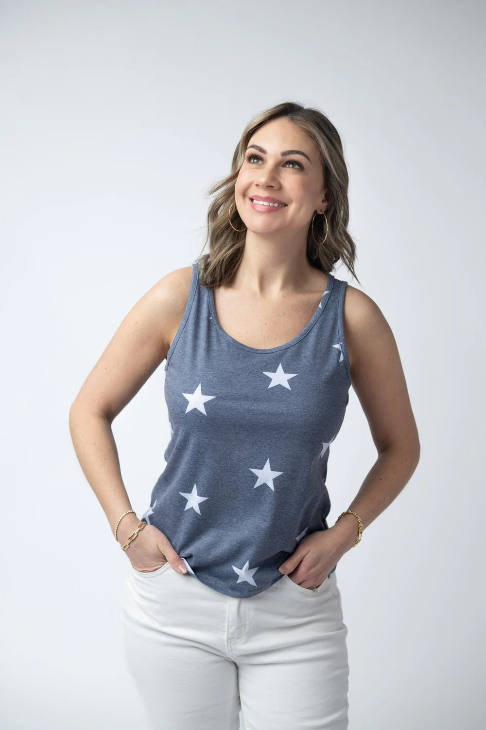 Faded Navy Stars Tank + Shorts