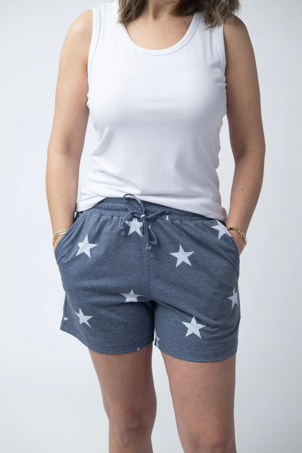 Faded Navy Stars Tank + Shorts