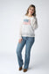 USA Sequin Flag Open Knit Pullover *
