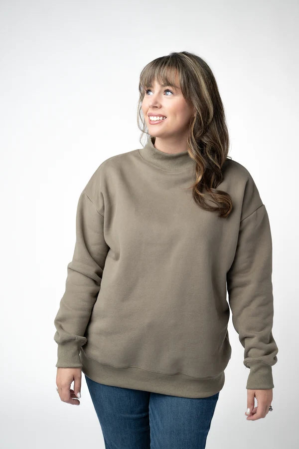 Marley Mock Neck Sweatshirt- 6 Colors