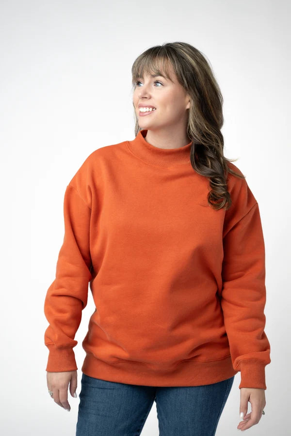 Marley Mock Neck Sweatshirt- 6 Colors