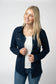 Ryleigh Ribbed Button Down - Navy