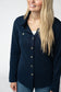 Ryleigh Ribbed Button Down - Navy