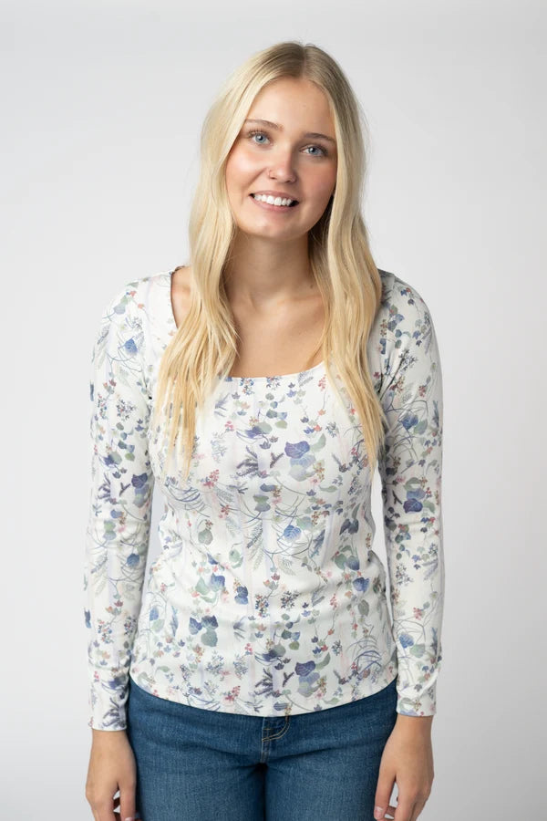 Alyssa Long Sleeve Top -5 Colors/Patterns