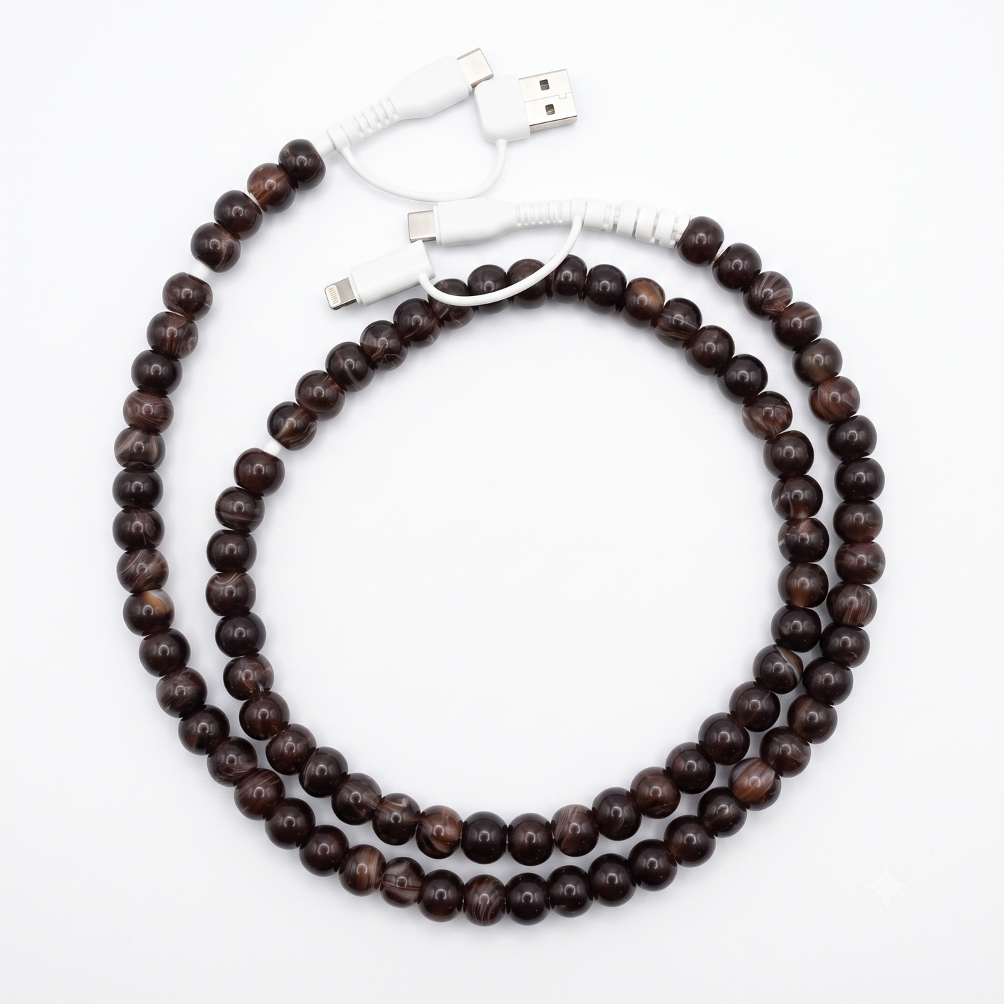 Beaded 4-in-1 Charging Cable | USB-C, Lightning & USB Compatible