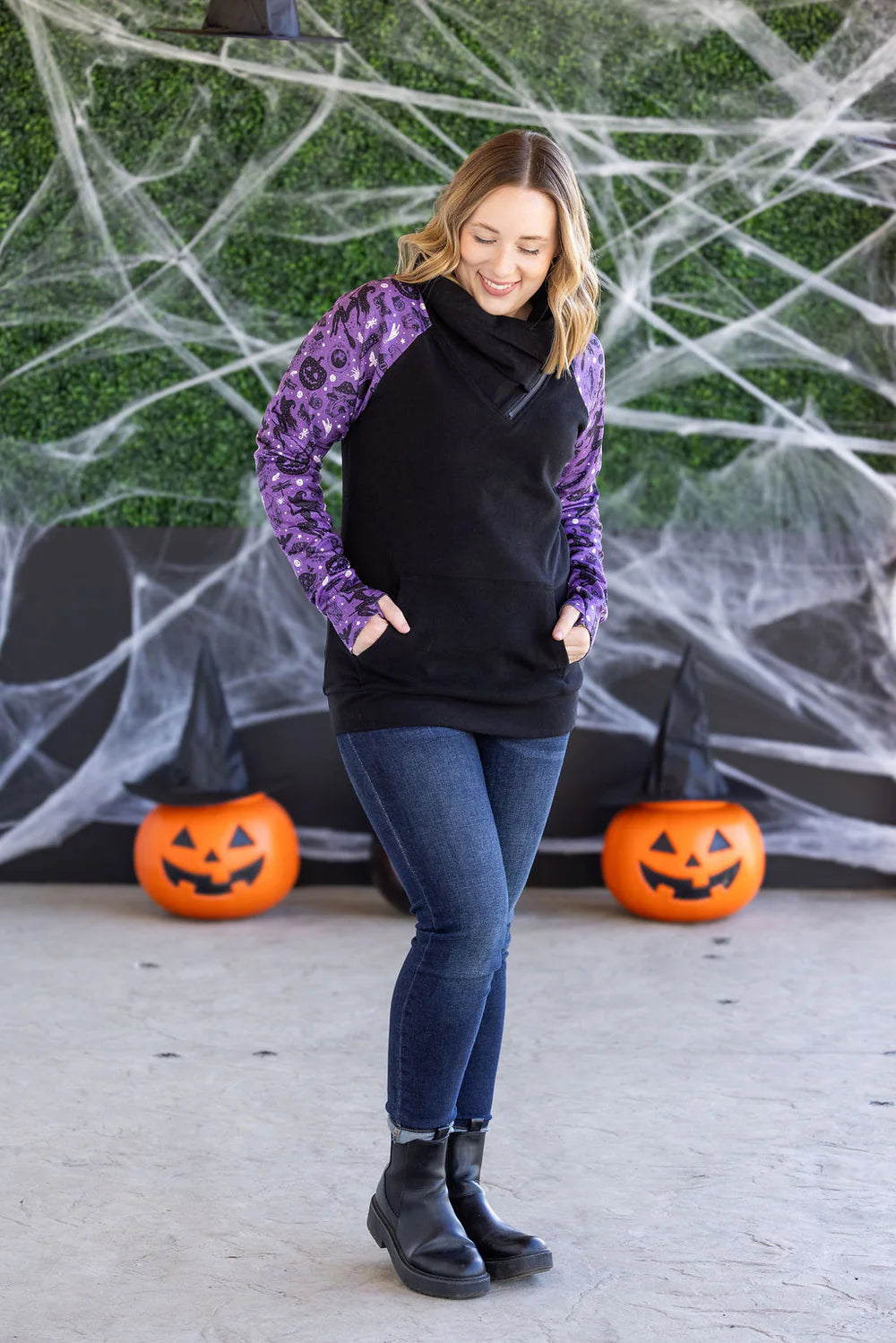 Zoey ZipCowl Sweatshirt - 2 Halloween Options