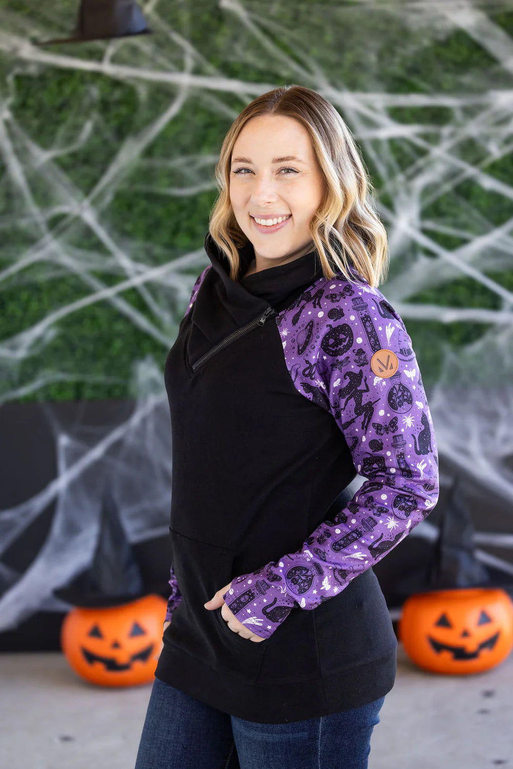 Zoey ZipCowl Sweatshirt - 2 Halloween Options