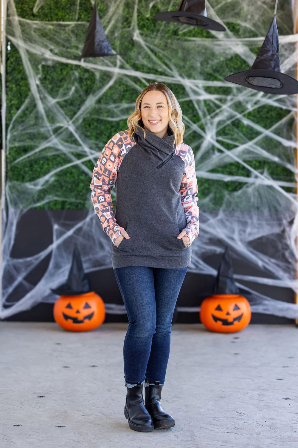 Zoey ZipCowl Sweatshirt - 2 Halloween Options