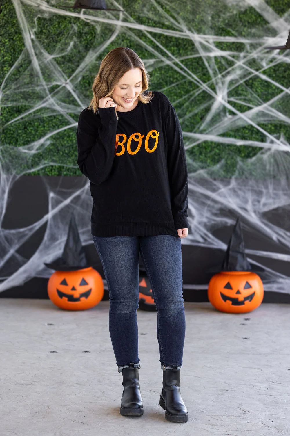 Corrine Embroidered Pullover Top - BOO