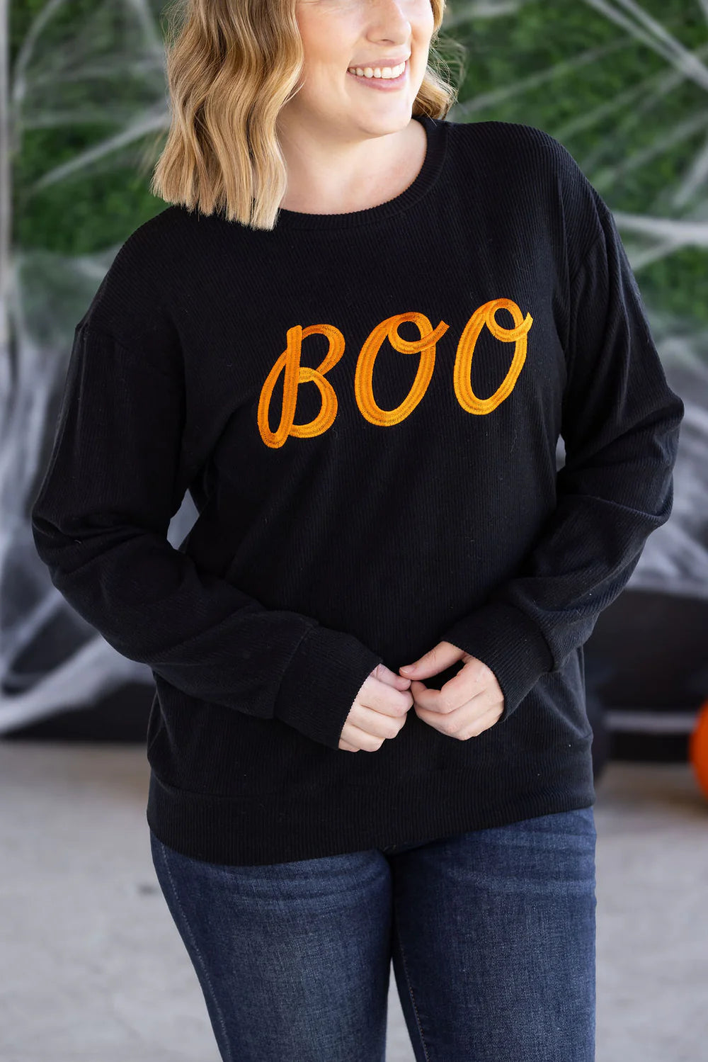Corrine Embroidered Pullover Top - BOO