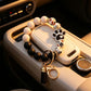 Pet Lover Silicone Beaded Wristlet Keychain